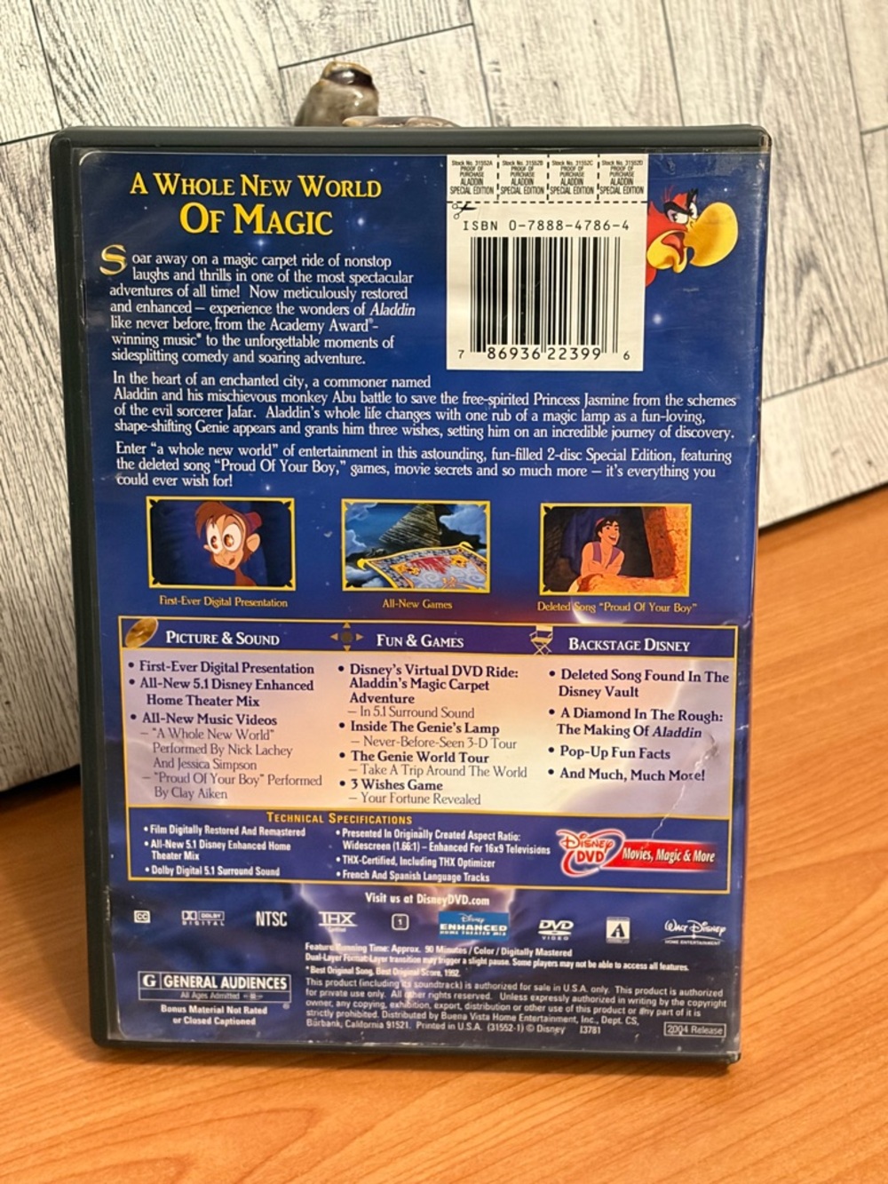 Aladdin Platinum 2-Disc special Edition DVD 2004 Used - Picture 3 of 8